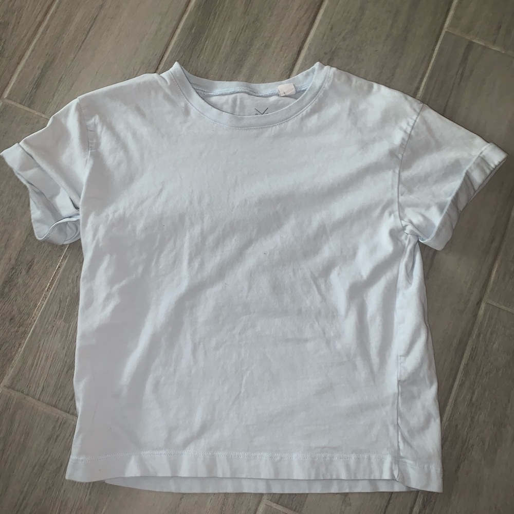 Light Blue Cropped Tee Pacsun